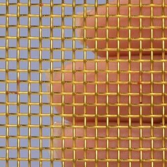 Woven brass wire mesh 10 - 1x1 meter
