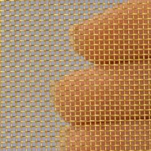 Strip geweven Messing gaas mesh 20 (800 micron)  -  ongeveer 50 x 50 cm