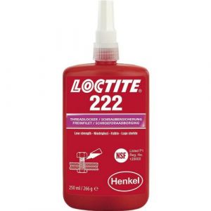 Loctite 222 - Low strength Threadlocking - 250ml flacon