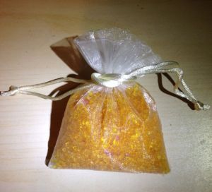 Silica Gel Oranje korrels in organza zakje, 100 gram